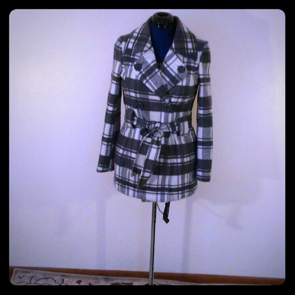 Plaid Pea Coat